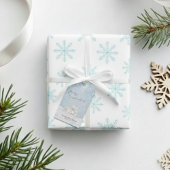 Baby, It's Cold Outside Teddy Bear Snowflakes Cadeaulabel