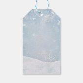 Baby, It's Cold Outside Teddy Bear Snowflakes Cadeaulabel (Achterkant)