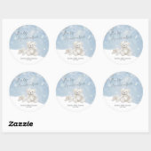 Baby, It's Cold Outside Teddy Bear Snowy Accent Ronde Sticker (Vel)