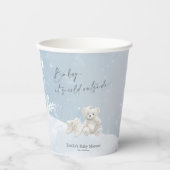 Baby, It's Cold Outside Teddy Bear Winter Elegance Papieren Bekers (Voorkant)