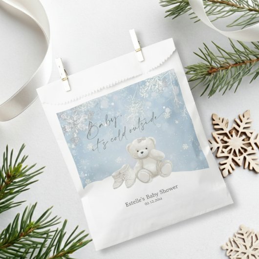 Baby, It's Cold Outside Teddy Bear Winter Keepsake Bedankzakje