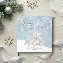 Baby, It's Cold Outside Teddy Bear Winter Keepsake Gastenboek