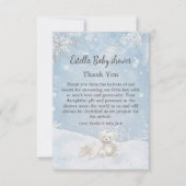 Baby, It's Cold Outside Teddy Bear Winter Thanks Bedankkaart (Voorkant)