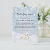 Baby, It's Cold Outside Teddy Bear Winter Thanks Bedankkaart (Staand voorkant)