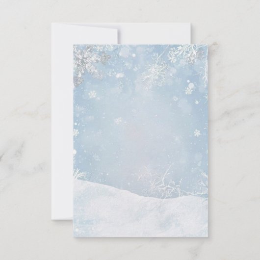 Baby, It's Cold Outside Teddy Bear Winter Thanks Bedankkaart (Achterkant)