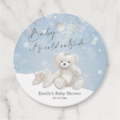 Baby, It's Cold Outside Teddy Bear Wonderland  Bedankjes Labels (Voorkant)