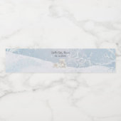 Baby, It's Cold Outside Teddy Bear Wonderland  Waterfles Etiket (Enkel label)