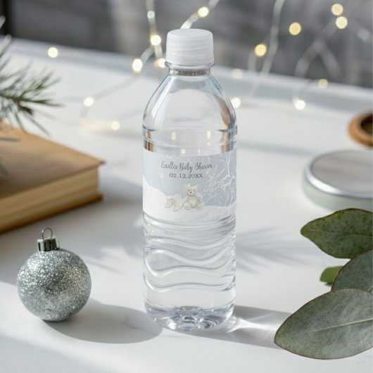 Baby, It's Cold Outside Teddy Bear Wonderland  Waterfles Etiket