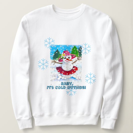 Baby It's Cold Outside-trui Trui (Design voorkant)