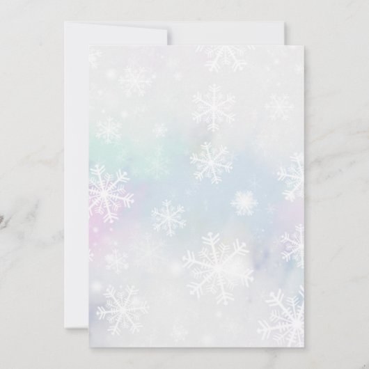 Baby It's Cold Outside Uitnodiging (Achterkant)