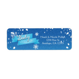 Baby it's Cold Outside Winter Adreslabels Etiket