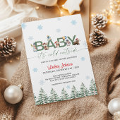 Baby It's Cold Outside Winter Animal Baby Shower Kaart