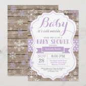 Baby It's Cold Outside Winter Baby Meisje Shower Kaart (Voorkant / Achterkant)