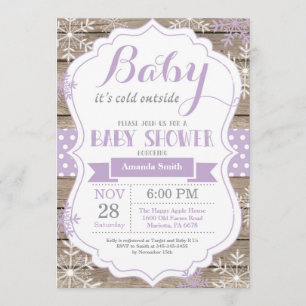 Baby It's Cold Outside Winter Baby Meisje Shower Kaart