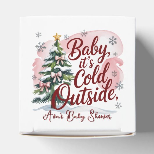 Baby, It's Cold Outside Winter Baby Shower Bedankdoosjes (Bovenkant)