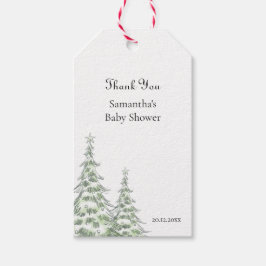 Baby It's Cold Outside Winter baby shower bedankje Cadeaulabel