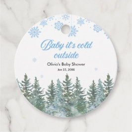Baby It's Cold Outside Winter Baby Shower Bedankjes Labels