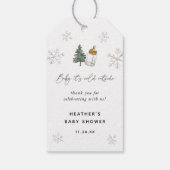 Baby It's Cold Outside Winter Baby Shower Favoriet Cadeaulabel (Achterkant)