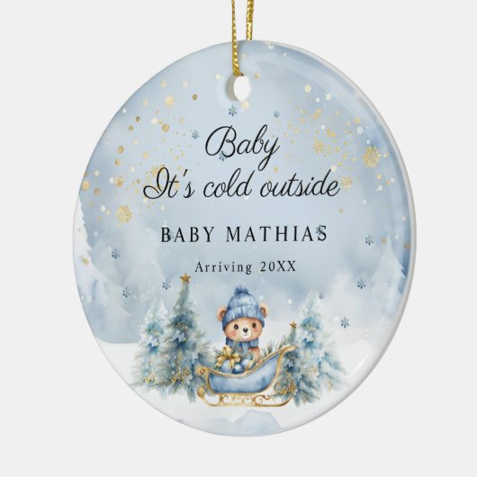 Baby It's Cold Outside Winter Baby Shower Gifts Keramisch Ornament (Links)