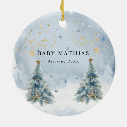 Baby It's Cold Outside Winter Baby Shower Gifts Keramisch Ornament (Achterkant)