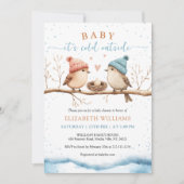 Baby it's cold outside, Winter Baby Shower Invitat Kaart (Voorkant)