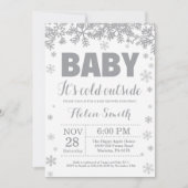 Baby its Cold Outside Winter Baby shower Invitatio Kaart (Voorkant)