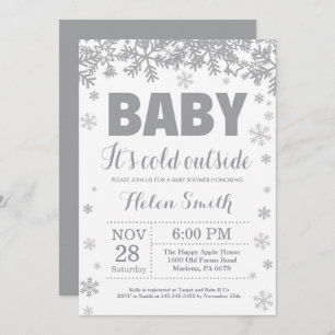 Baby its Cold Outside Winter Baby shower Invitatio Kaart
