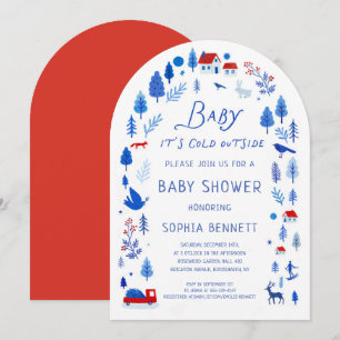 Baby It's Cold Outside Winter Baby Shower Kaart