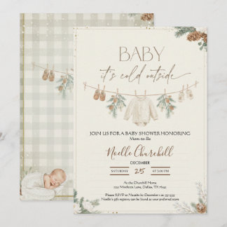 Baby It's Cold Outside Winter Baby Shower  Kaart