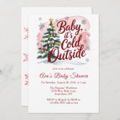 Baby, It's Cold Outside Winter Baby Shower  Kaart (Voorkant / Achterkant)