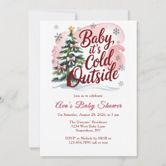 Baby, It's Cold Outside Winter Baby Shower Kaart