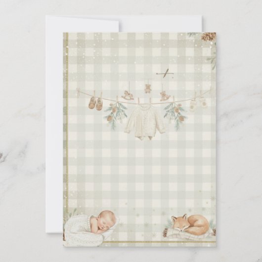 Baby It's Cold Outside Winter Baby Shower  Kaart (Achterkant)