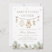 Baby It's Cold Outside Winter Baby Shower Kaart (Voorkant)