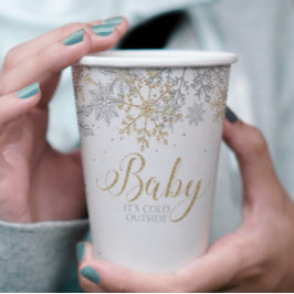 Baby It's Cold Outside Winter Baby Shower Papieren Bekers