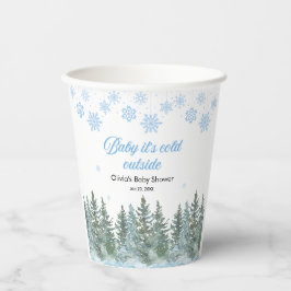 Baby It's Cold Outside Winter Baby Shower Papieren Bekers