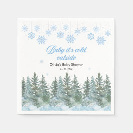 Baby It's Cold Outside Winter Baby Shower Servet