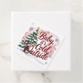 Baby, It's Cold Outside Winter Baby Shower Thanks Bedankjes Labels (In situ)