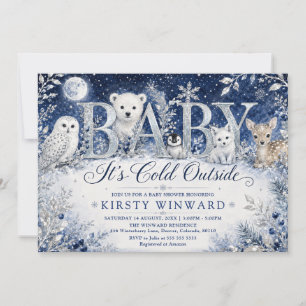Baby It's Cold Outside Winter Babyborrel Kaart