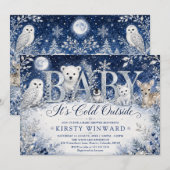 Baby It's Cold Outside Winter Babyborrel Kaart (Voorkant / Achterkant)