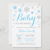 Baby It's Cold Outside Winter Babyshower Kaart (Voorkant)