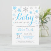 Baby It's Cold Outside Winter Babyshower Kaart (Staand voorkant)