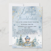 Baby It's Cold Outside Winter Beer │Blauw Goud Kaart (Voorkant)