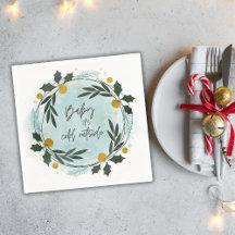 Baby It's Cold Outside Winter Blauwe Gouden Baby S