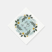 Baby Its Cold Outside Winter Blue Gold Baby Shower Servet (Hoek)