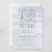 Baby It's Cold Outside Winter Boy Baby Shower Kaart (Voorkant)