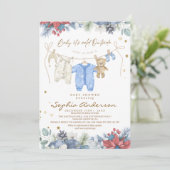 Baby Its Cold Outside Winter Boy Baby Shower Kaart (Staand voorkant)