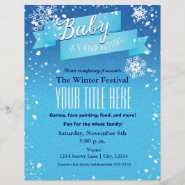 Baby it's Cold Outside Winter Event Flyer Poster