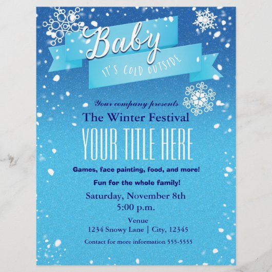 Baby it's Cold Outside Winter Event Flyer Poster (Voorkant)