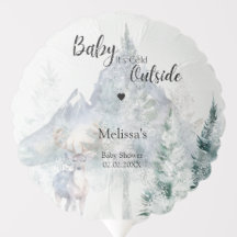 Baby It's Cold Outside Winter Evergreen Baby Showe