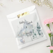 Baby Its Cold Outside Winter Evergreen Baby Shower Bedankzakje (Gezegeld)